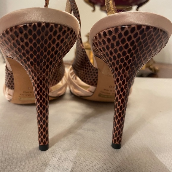 Designer Dolce & Gabbana Italy Satin' and Snake Skin PRISTINE - Picture 4 of 5